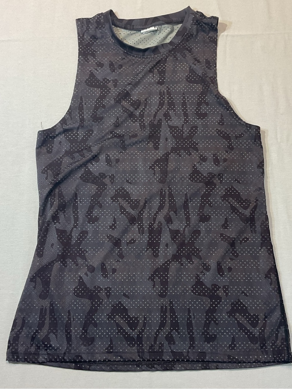 Zyia Women's Activewear Grey & Black‎ Camo Chill Tank Top Size S